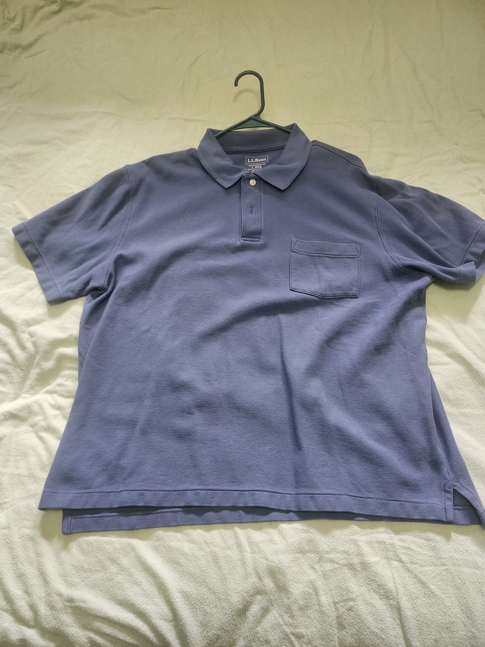 L.L. Bean Men’s Purple Polo Shirt with Chest Pocket